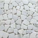 mosaic white marble random